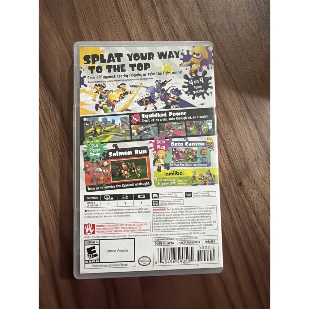Nintendo Splatoon 2 Nintendo Switch One Size Multicolor Excellent Video Game - Picture 2 of 5